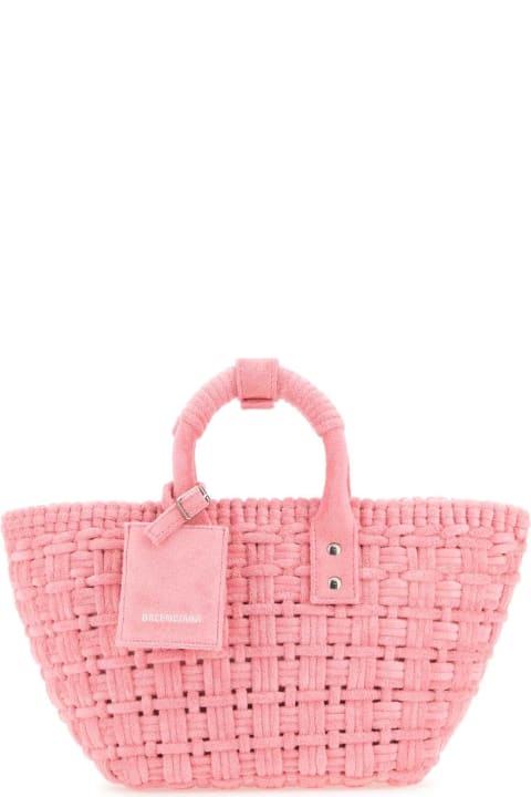 Bags Sale for Women Balenciaga Pink Terry Fabric Bistro Xs Handbag