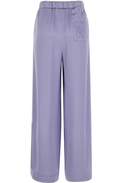 Loewe Women Loewe Lilac Satin Pyjama Pant