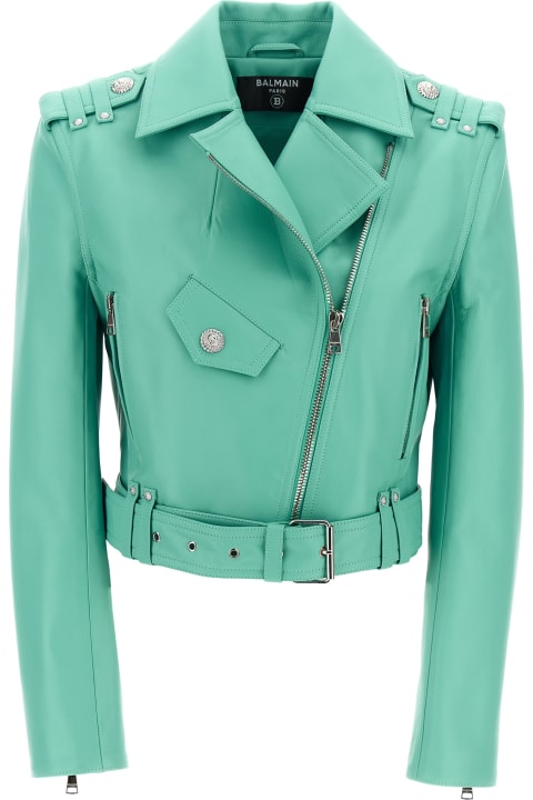 Coats & Jackets for Women Balmain 'biker' Jacket