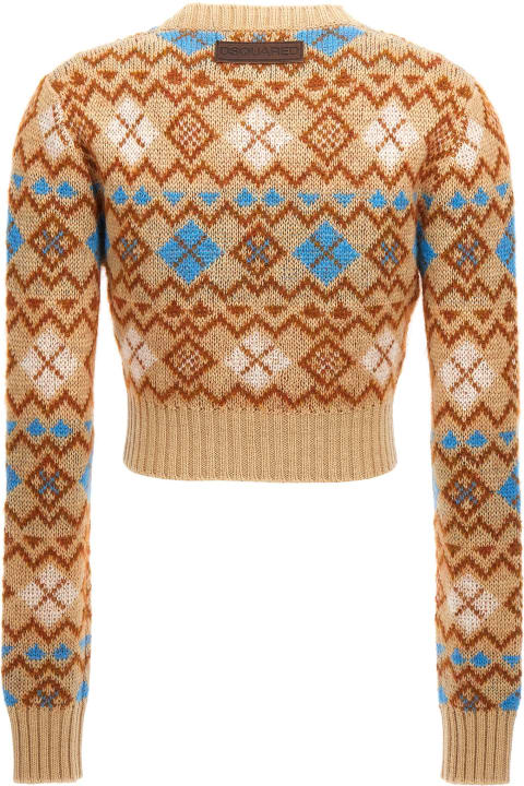 Dsquared2 Sweaters for Women Dsquared2 Heart Vintage Shetland Sweater