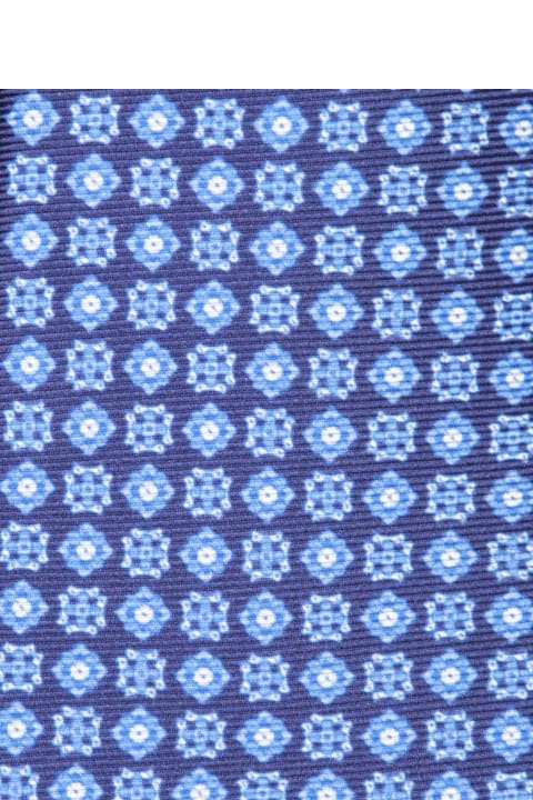 Ties for Men Kiton Kiton Blue Patterned Tie