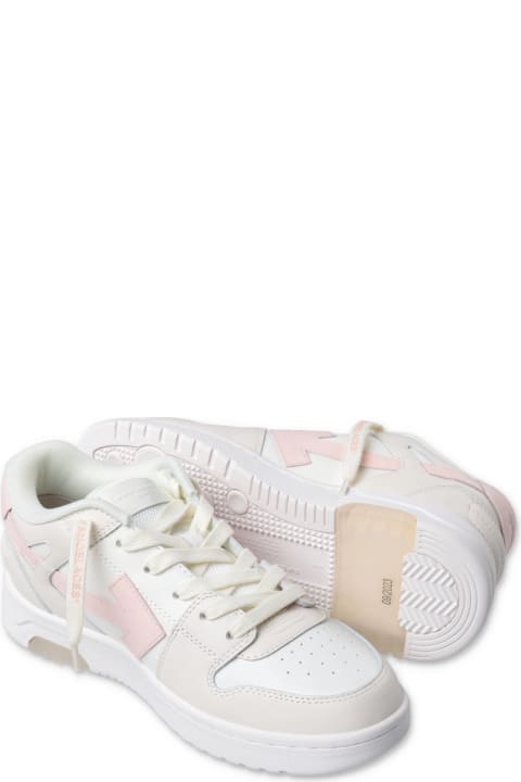Off-White for Kids Off-White Off White Sneakers Bianche In Pelle Bambina