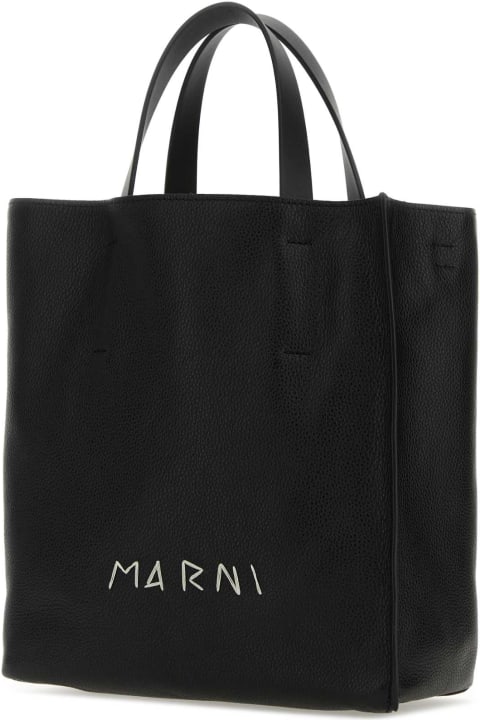 Marni for Women Marni Black Leather Small Museo Handbag
