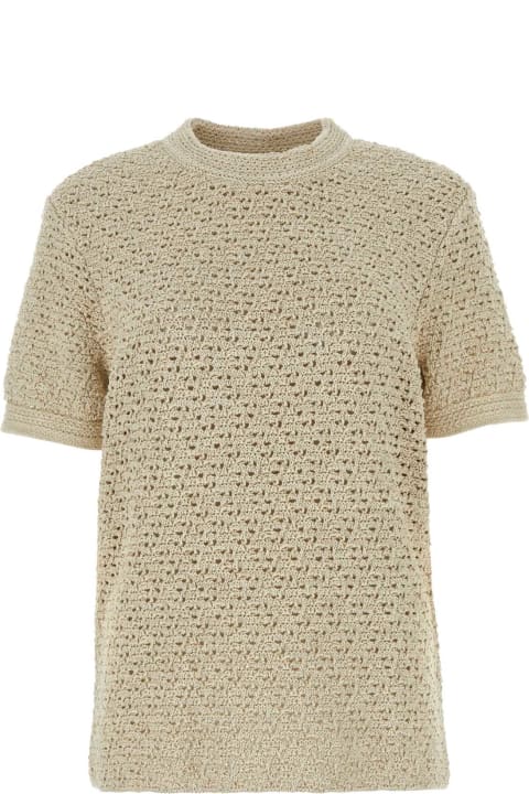 Bottega Veneta for Women Bottega Veneta Sand Crochet T-shirt