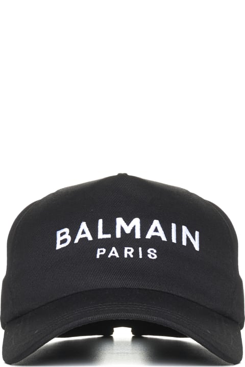 メンズ Balmainの帽子 Balmain Logo Embroidery Baseball Cap