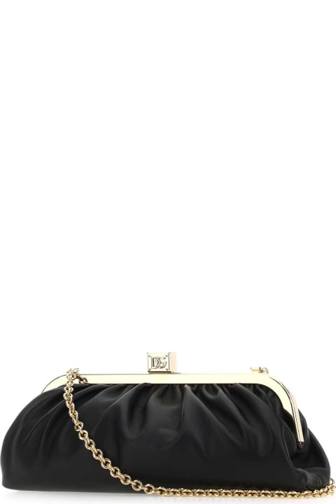Dolce & Gabbana Bags for Women Dolce & Gabbana Black Leather Maria Clutch