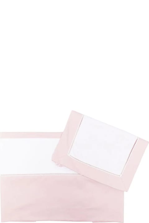 Etro Accessories & Gifts for Baby Girls Etro Set Of Three Pink And White Sheets With Embroidery