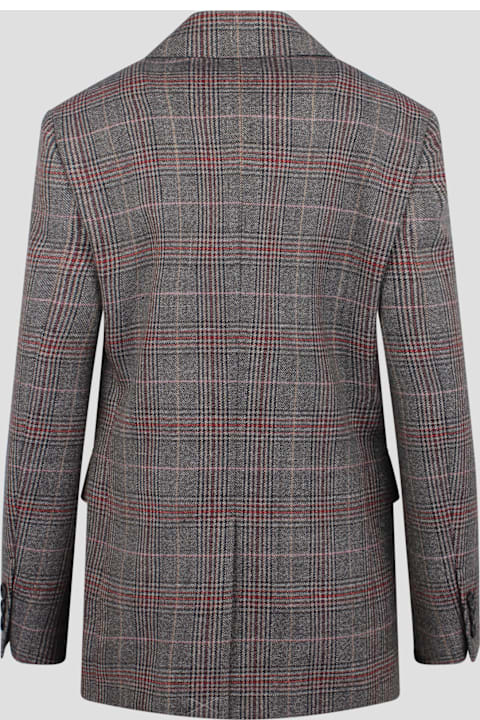 Prada Coats & Jackets for Women Prada Prada Prince Of Wales Plaid Blazer