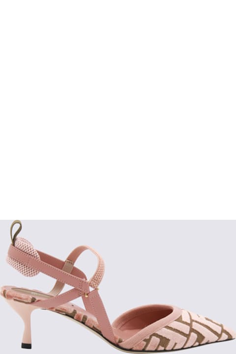 Fendi Pink Leather Colibri
 Slingbacks