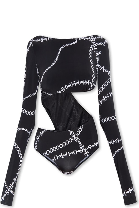 Underwear & Nightwear for Women Versace Jeans Couture Necklace Print Long-sleeved Bodysuit