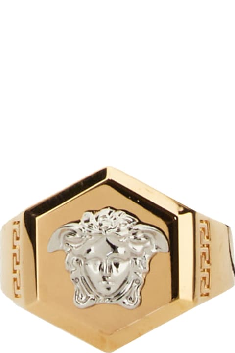 Jewelry Sale for Men Versace Nuts & Bolts Jellyfish Ring