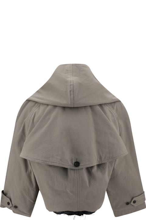 Balenciaga Women Balenciaga Reverse Hooded Trench Coat