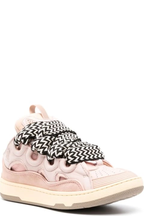 Shoes for Women Lanvin Curb Sneakers In Pink Leather