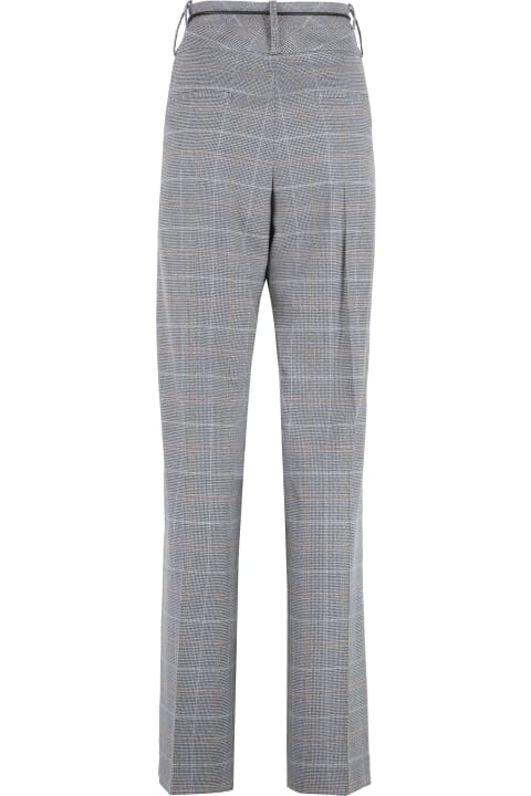 Peserico for Women Peserico Prince Of Wales Checked Wool Trousers