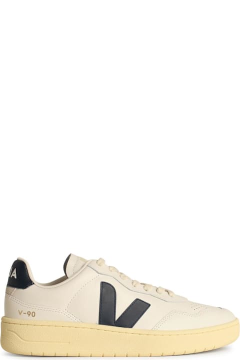 Veja Sneakers for Women Veja 'v-90' White Leather Sneakers