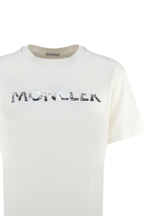 Moncler Topwear for Women Moncler T-shirt With Sequin Logo