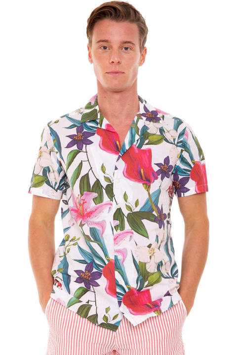 MC2 Saint Barth Shirts for Men MC2 Saint Barth Tropical Print Man Shirt