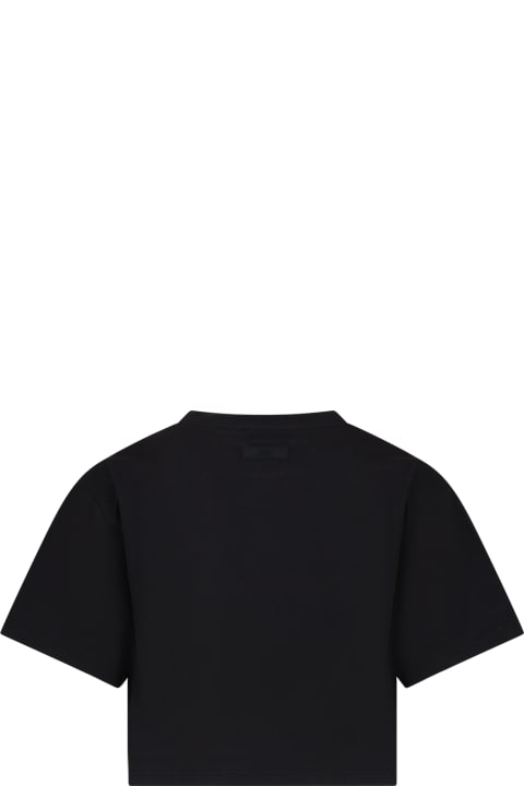 DKNY for Kids DKNY Black T-shirt For Girl With Logo