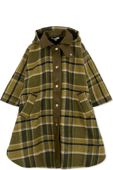 Homeware Chloé Green Cape For Girl With Logo