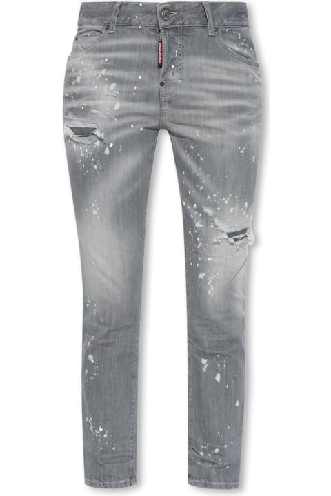 ウィメンズ Dsquared2のデニム Dsquared2 Distressed Cropped Jeans Dsquared2