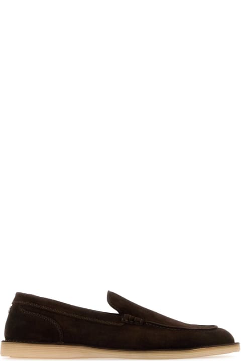 Homeware Dolce 
Gabbana Chocolate Suede New Florio Loafers