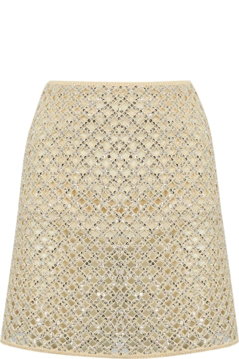 Skirts for Women TwinSet Mesh Skirt With Sequins And Beads