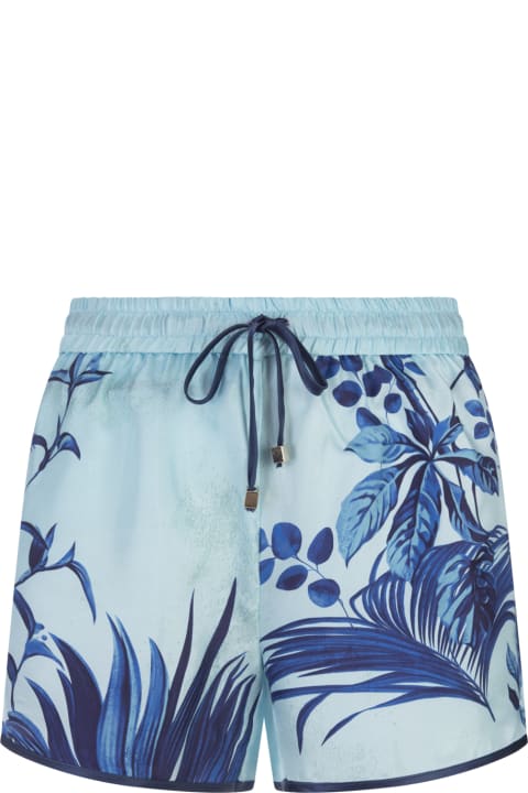 For Restless Sleepers Pants & Shorts for Women For Restless Sleepers Flowers Blue Alie Shorts