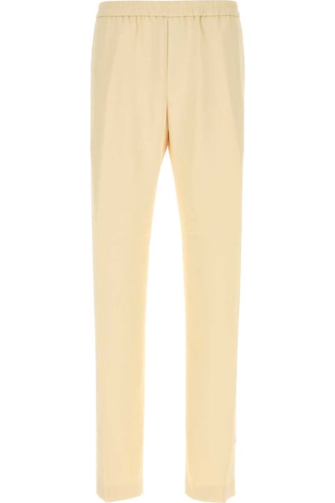 Dries Van Noten for Men Dries Van Noten Pastel Yellow Jersey Pennams Pant