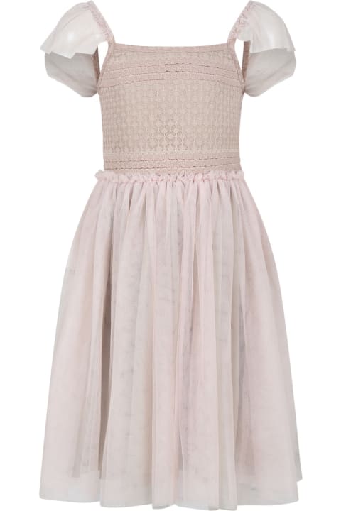 Dresses for Girls Caffe' d'Orzo Elegant Pink Tulle Dress