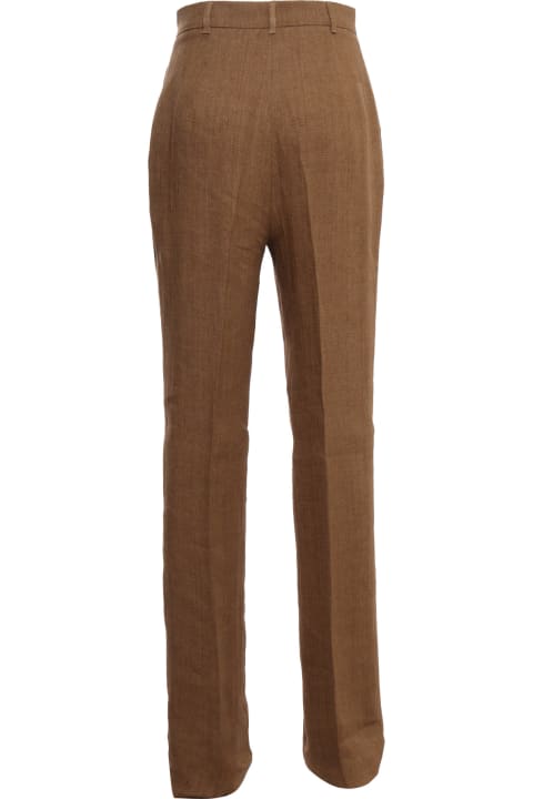Pants & Shorts for Women Max Mara Studio Alcano Brown Trousers