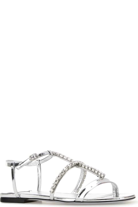 Homeware Jimmy Choo Silver Leather Gwyn Sandals