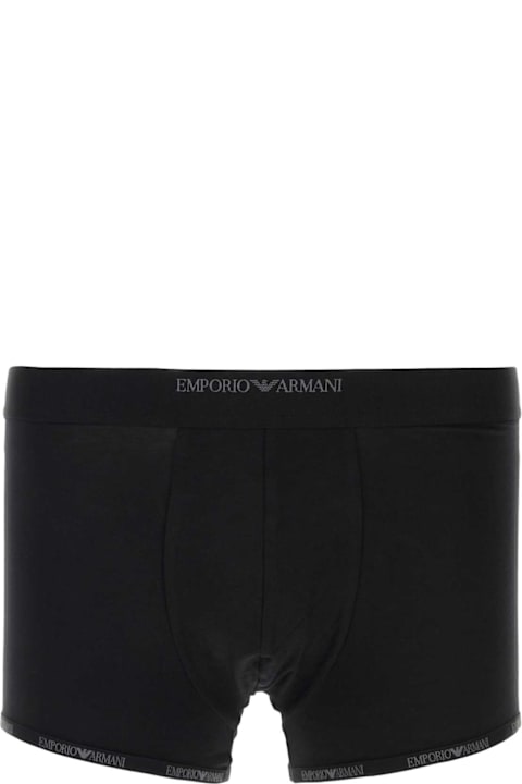 キッズ新着アイテム Emporio Armani Black Stretch Cotton Boxer Set
