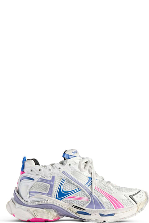 Fashion for Women Balenciaga Women`s Runner Sneaker In White/lilac/neon Pink/navy