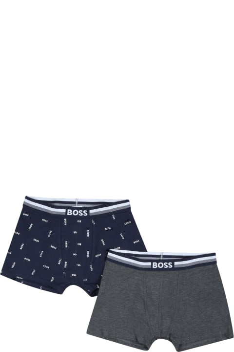 ボーイズ アンダーウェア Hugo Boss Multicolor Set For Boy With White Logo