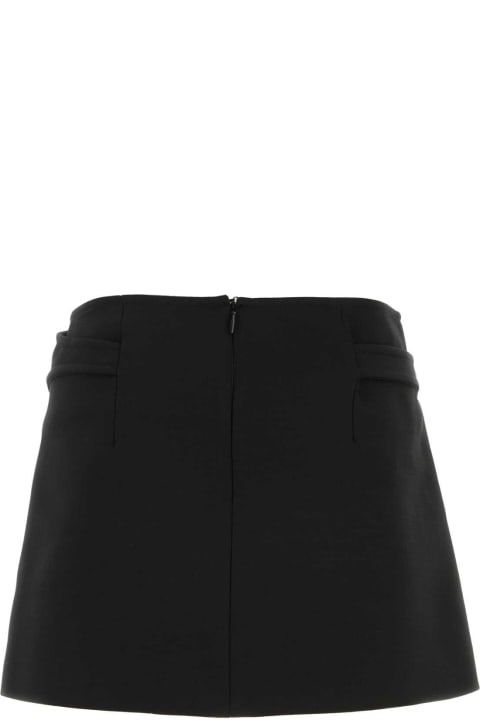 Fashion for Women Dion Lee Black Stretch Twill Mini Skirt