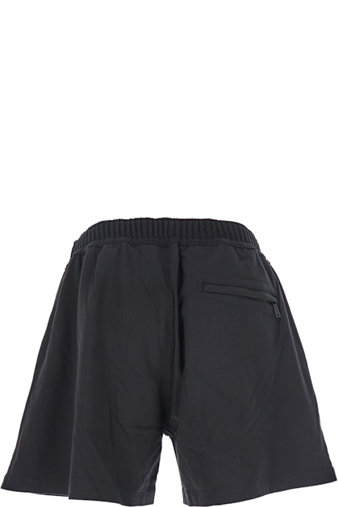 Dsquared2 for Men Dsquared2 Black Bermuda With Elastic Waist And Drawstring And Logo On The Front In Cotton Man