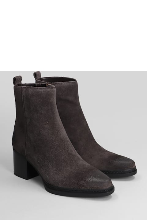 Michael Kors Lex Bootie High Heels Ankle Boots In Brown Suede