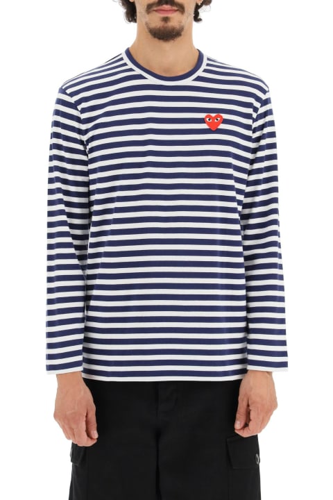 Comme des Garçons Play Topwear for Men Comme des Garçons Play Striped Long Sleeve T-shirt