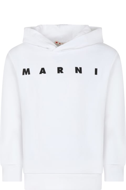 Marni Sweaters & Sweatshirts for Boys Marni White Sweatshirt For Kids With Logo
