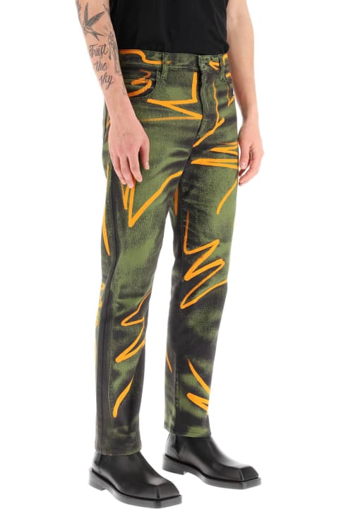Moschino Pants for Women Moschino Shadows & Squiggles Cotton Pants