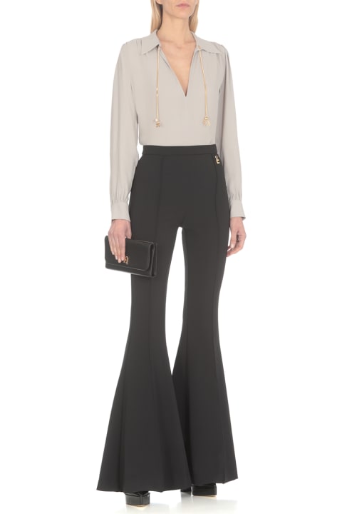 Elisabetta Franchi for Women Elisabetta Franchi Flared Trousers With Charms Accessory