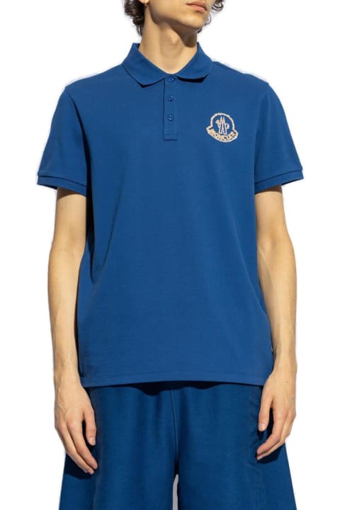 Shirts for Men Moncler Logo Patch Polo Shirt