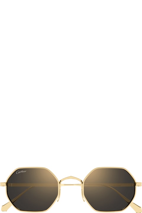 Cartier Eyewear Kids Cartier Eyewear Cartier Ct0627s Signature C De Cartier 001 Gold Grey Sunglasses