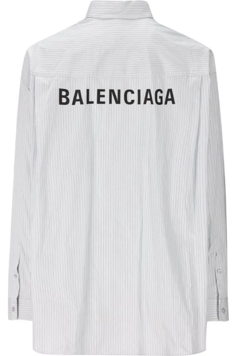 Balenciaga Menのセール Balenciaga Logo Printed Oversized Shirt