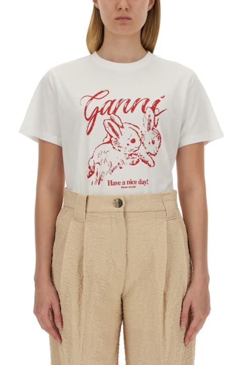 Clothing for Women Ganni "bunny" T-shirt