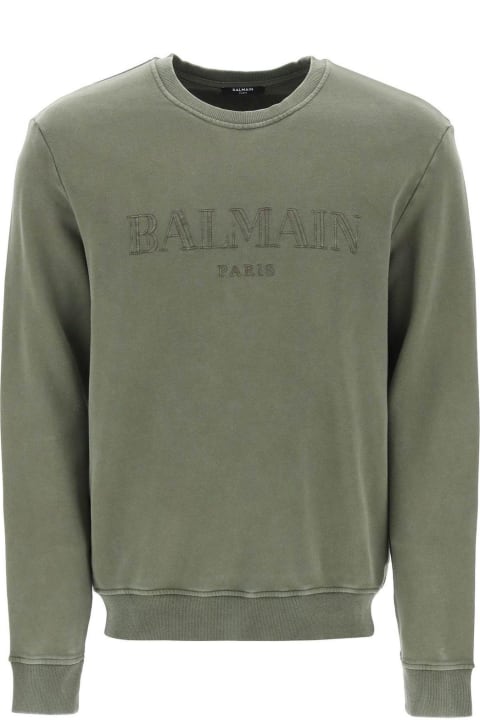 Balmain Fleeces & Tracksuits for Men Balmain Vintage Logo Embroidered Sweatshirt