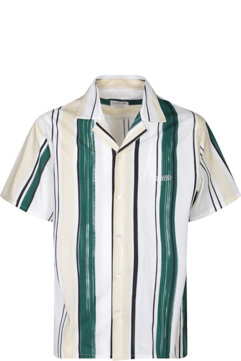 Clothing for Men Lanvin Bowling White/green Shirt