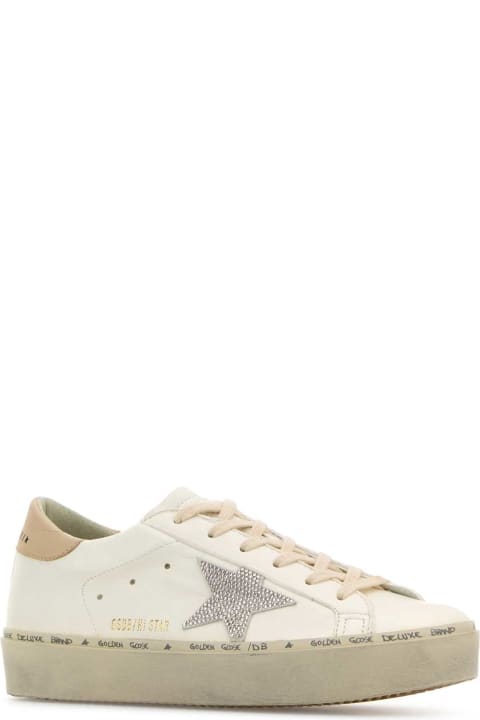 Golden Goose for Women Golden Goose White Leather Hi Star Sneakers