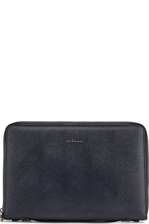 クラッチバッグ FERRAGAMO Black leather clutch (210587560469 NERONERONERO) Ferragamo Black Leather Clutch | italist