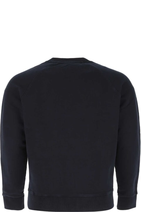 Fleeces & Tracksuits for Men Maison Kitsuné Dark Blue Cotton Sweatshirt